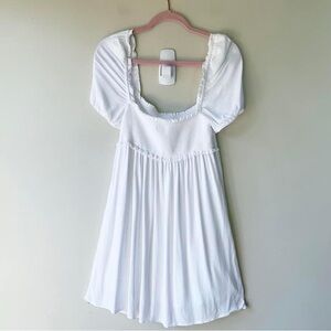 Aritzia Sun-deh White Hadley Babydoll Dress Size M